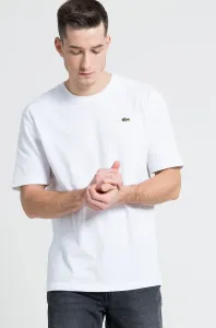 Tričko Lacoste bílá barva, hladké, TH7618-001