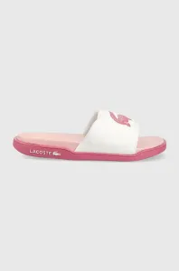 Pantofle Lacoste CROCO DUALISTE dámské, bílá barva, 45CFA0001 #5635958