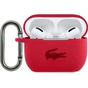 Lacoste Liquid Silicone Glossy Printing Logo pouzdro pro Apple Airpods Pro Red