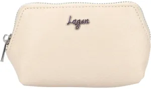 Lagen Dámská kožená mini peněženka - klíčenka BLC/5695/123 OFF WHITE