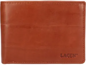 Lagen Pánská kožená peněženka LG-2111 MID BRN