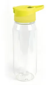 Lahev na pití s brčkem 0,5l Neonová žlutá