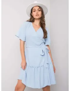 Dámské šaty s volánem LACHELLE modré