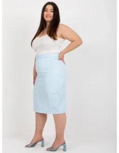 Dámská sukně plus size ORLENA světle modrá