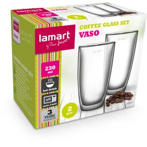Lamart set 2ks coffee sklenic 230ml VASO  LT9010