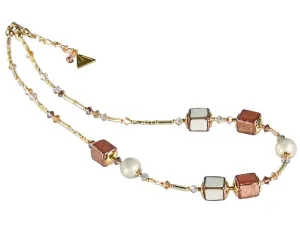 Lampglas Jemný náhrdelník Sweet Cream z perel Lampglas NCU23