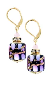 Lampglas Romantické náušnice Sakura Cubes s 24karátovým zlatem v perlách Lampglas ECU46 #3945094