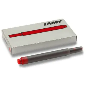 Lamy inkoustové bombičky T10 - Lamy inkoustové bombičky T10 červené + 5 let záruka, pojištění a dárek ZDARMA