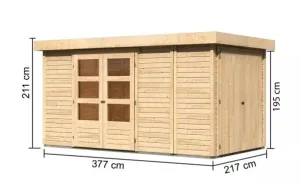 Dřevěný zahradní domek RETOLA 5 Lanitplast 377 cm