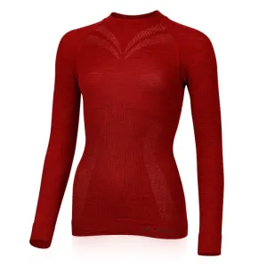 Lasting Dámské vlněné bezešvé Merino triko MATALA 160g - červená Velikost: XS