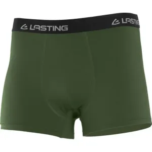 Pánské Merino boxerky Lasting NORO - tmavě zelené Velikost: XL