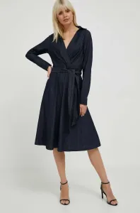 Džínové šaty Lauren Ralph Lauren tmavomodrá barva, mini