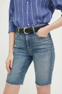 Džínové šortky Lauren Ralph Lauren dámské, hladké, medium waist #5046575
