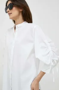 Košile Lauren Ralph Lauren dámská, bílá barva, regular, se stojáčkem #4287171