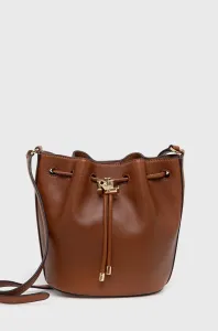 Kožená kabelka Lauren Ralph Lauren hnědá barva #2030314