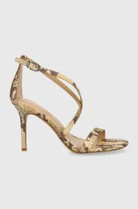 Kožené sandály Lauren Ralph Lauren Gabriele béžová barva, 802891406001 #4885106
