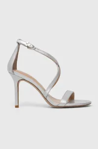 Kožené sandály Lauren Ralph Lauren Gabriele stříbrná barva, 802882597002 #5345677