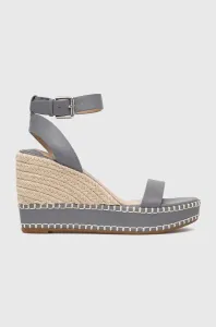 Kožené sandály Lauren Ralph Lauren HILARIE šedá barva, 802898506006 #5911930