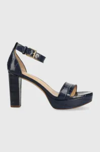 Kožené sandály Lauren Ralph Lauren SYLVIA tmavomodrá barva, 802891414002 #5911991