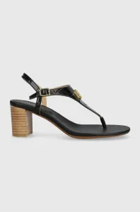 Kožené sandály Lauren Ralph Lauren Westcott II černá barva, 802904280001