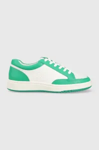 Kožené sneakers boty Lauren Ralph Lauren HAILEY II zelená barva, 802904469003 #5272929
