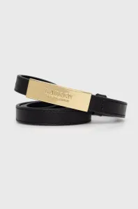 Kožený pásek Lauren Ralph Lauren dámský, černá barva #5549329