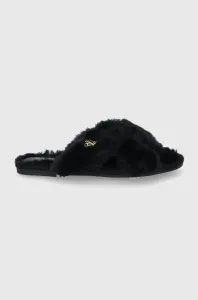 Pantofle Lauren Ralph Lauren černá barva #1965895