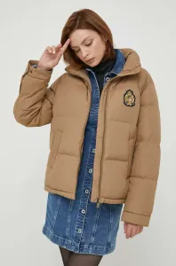 Péřová bunda Lauren Ralph Lauren dámská, béžová barva, zimní #6066513