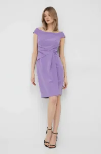 Šaty Lauren Ralph Lauren fialová barva, mini #5861986