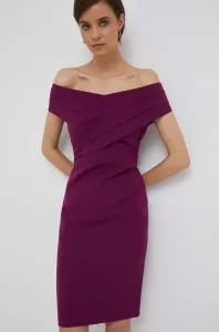 Šaty Lauren Ralph Lauren fialová barva, mini #4821954