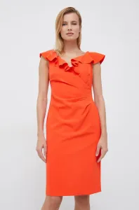 Šaty Lauren Ralph Lauren oranžová barva, mini