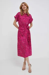 Šaty Lauren Ralph Lauren růžová barva, midi #5911831