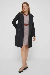 Trench kabát Lauren Ralph Lauren dámský, černá barva, přechodný, dvouřadový #5943883