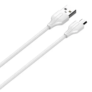 Kabel USB-Micro USB LDNIO LS540, 2,4A, 0,2 m (bílý)