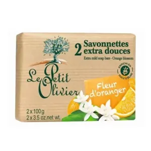 Le Petit Olivier Extra jemné mýdlo Pomerančový květ (Extra Mild Soap Bars) 2 x 100 g