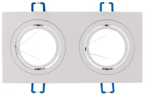 Podhledové bodové svítidlo stropní vestavné 2xGU10 čtverec Bíla VT-783 V-TAC