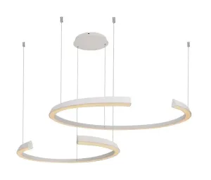 LED Solution Bílé závěsné LED svítidlo designové 116cm 48W stmívatelné Barva světla: Teplá bílá 14992