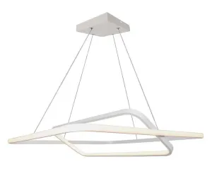 LED Solution Bílé závěsné LED svítidlo designové 60cm 48W stmívatelné Barva světla: Teplá bílá 14988