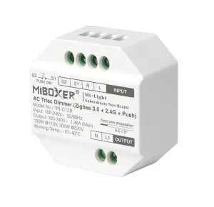 LED Solution Mi-Light MiBoxer ZIGBEE+RF Triakový stmívač pro LED svítidla 230V TRI-C1ZR