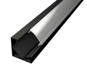 LED Solution Rohový profil pro LED pásky R2 černý Vyberte variantu a délku: Profil bez difuzoru 1m 191351
