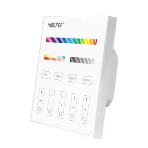 LED Solution Mi-Light RF Nástěnný dálkový ovladač pro RGB+CCT LED pásky, 4-kanálový, AC 230V T4