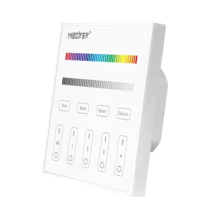 LED Solution Mi-Light RF Nástěnný dálkový ovladač pro RGB a RGBW LED pásky, 4-kanálový, AC 230V T3