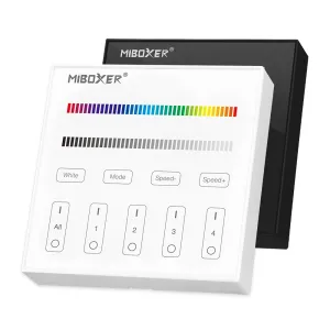 LED Solution Mi-Light RF Nástěnný dálkový ovladač pro RGB a RGBW LED pásky, 4-kanálový Vyberte barvu: Černá B3-B
