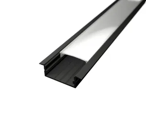 LED Solution Vestavný profil pro LED pásky V4 černý Vyberte variantu a délku: Profil + Nacvakávací opálový difuzor 2m