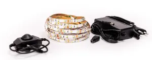 LED Solution LED pásek 4,8W/m 12V bez krytí IP20 5 metrů + adaptér 36W + manuální stmívač Barva světla: Žlutá 071031_05306_06102