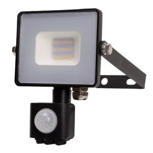 LED Solution Černý LED reflektor 10W s pohybovým čidlem Premium Barva světla: Teplá bílá 436