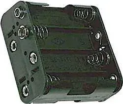 LED21 Držák baterie čtvercový 8xR6/AA/UM3 s klipsem