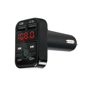 LED21 FM Transmiter Adaptér Bluetooth 5.0 vysílač 2xUSB MicroSD Černý #5774461