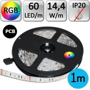 LED21 LED pásek 1m RGB 3535 černé PCB 14,4W/m 60LED/m IP20 #4438051