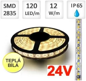 LED21 LED pásek 24V 120ks/m 2835 12W/m voděodolný-termokokon 1m, Teplá bílá #5608302